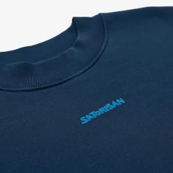Online Satorisan Sweatshirt Oversize Bio-Baumwolle | Blaue Tinte