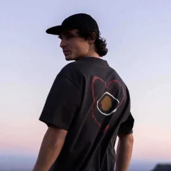 Online Satorisan T-Shirt Oversize Bio-Baumwolle | Kohle-Herzauge