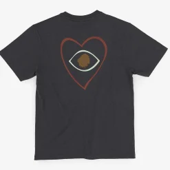 Online Satorisan T-Shirt Oversize Bio-Baumwolle | Kohle-Herzauge