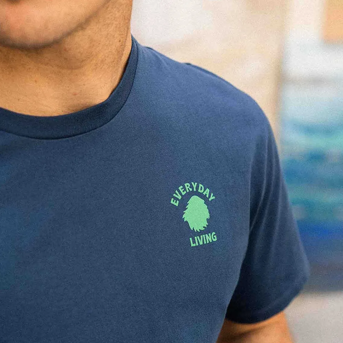 Clearance Satorisan T-Shirt Regular Fit Bio-Baumwolle | Blaue Tinte Jeden Tag Leben